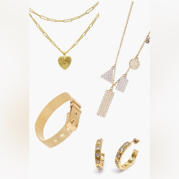 adornia Jewelry - Adornia 4 Piece Pendant Necklaces, Bracelet, & Earrings Jewelry Set